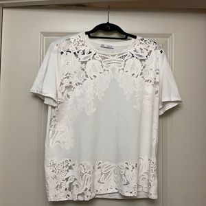 zara lace t-shirt